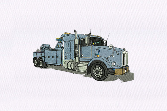 Blue Industrial Truck Embroidery Design Review
