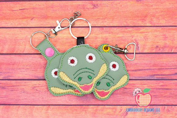 Cute Crocodile Head Keyfob Embroidery Design Review
