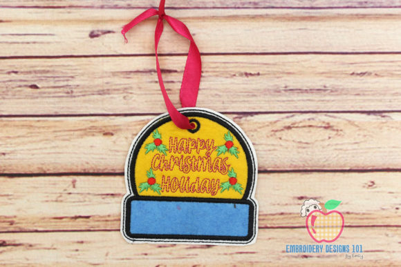 Happy Christmas Holiday ITH Ornament Review