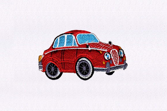 Quaint Red Car Design Review for Craft Fair Products