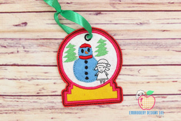 Snowman with Girl in the Hoop Ornament Review